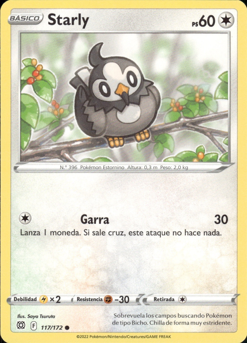Starly 117/172 Common Brilliant Stars Pokemon Lightly Played