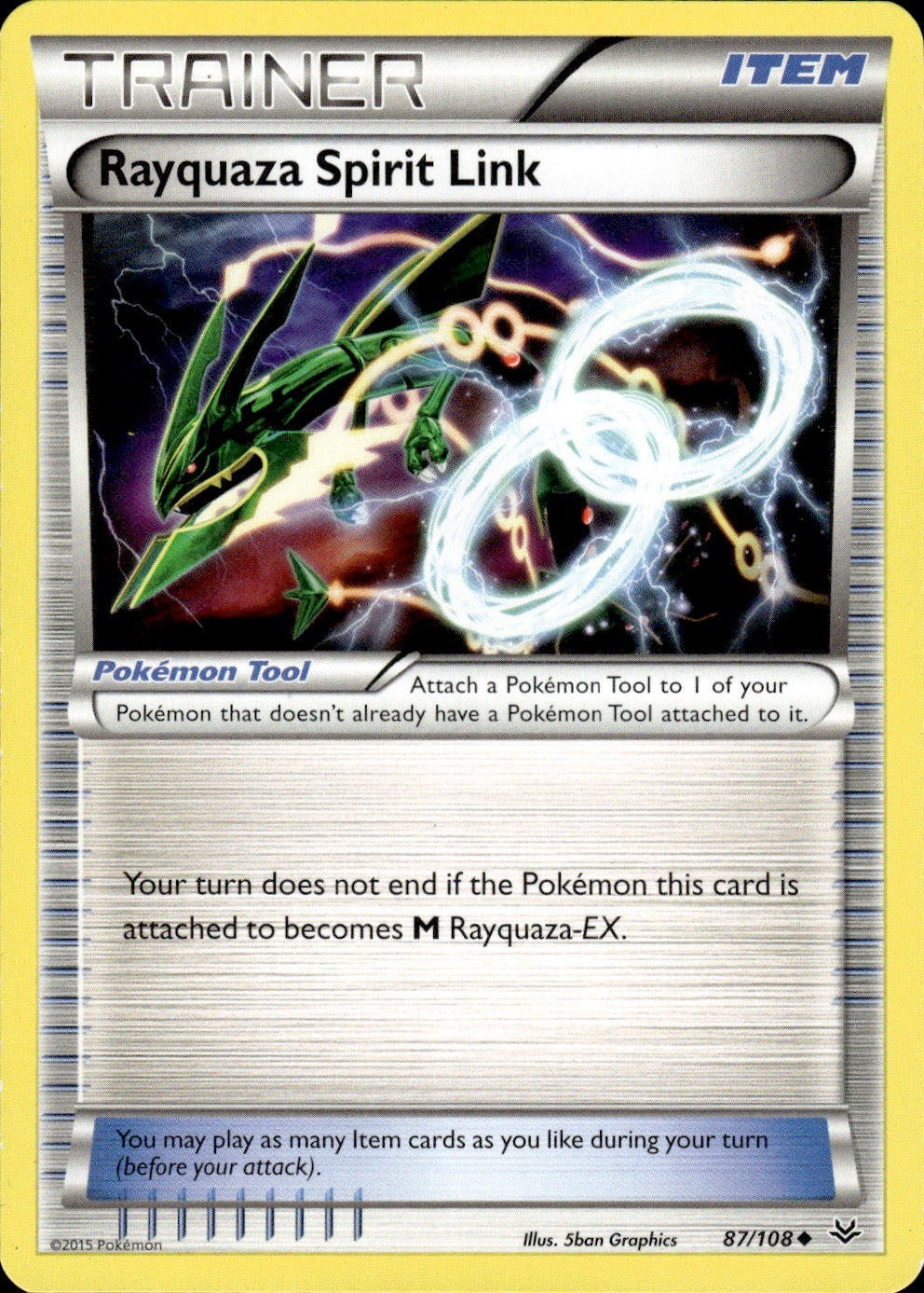 Rayquaza Spirit Link 87/108 Uncommon Roaring Skies Pokemon Lightly Played