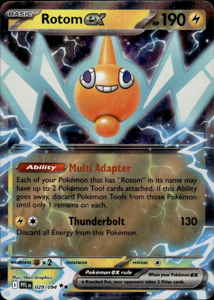 Rotom ex 029/094 Double Rare Phantasmal Flames Pokemon Holo Lightly Played