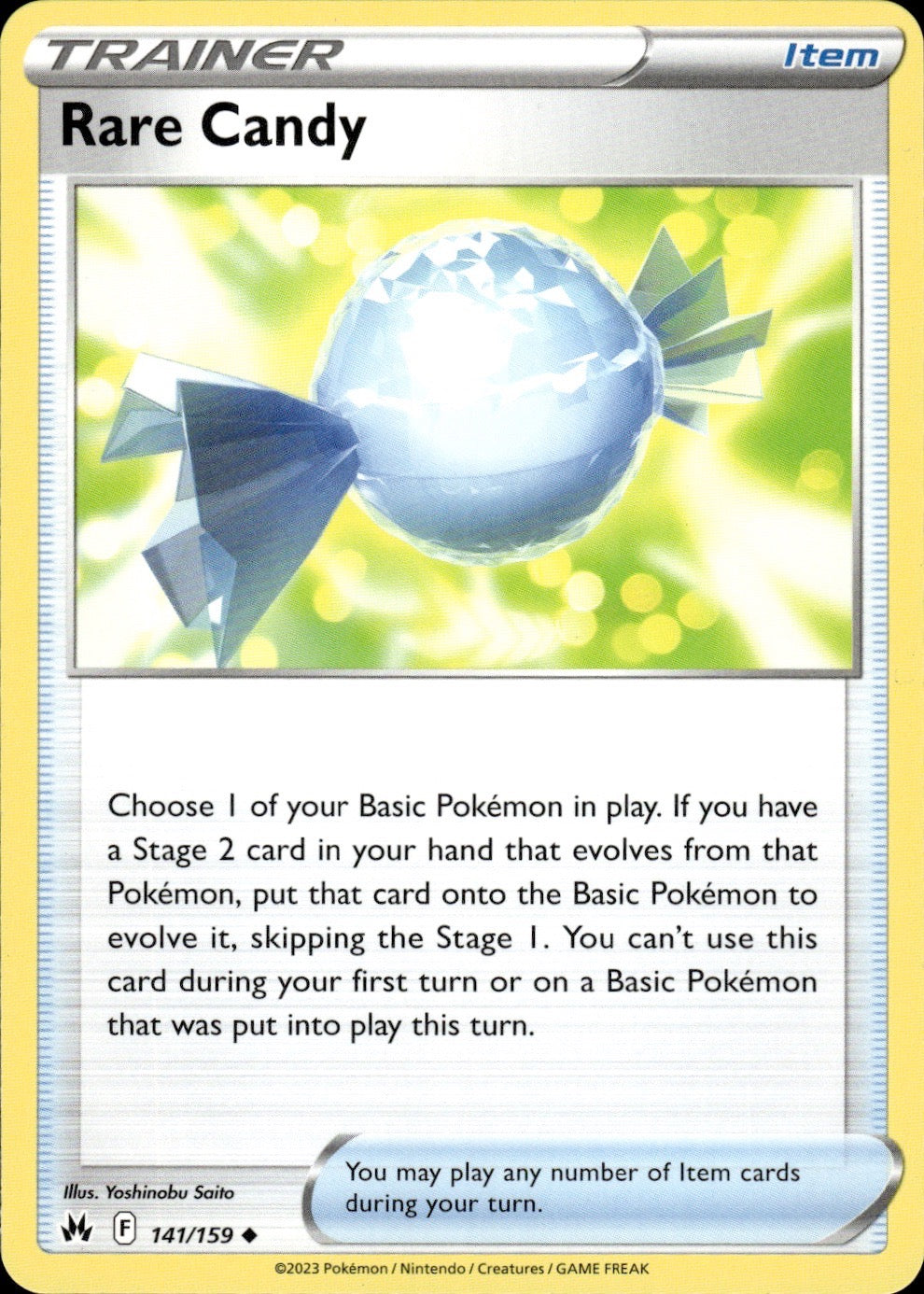 Rare Candy 141/159 Uncommon Crown Zenith Pokemon Lightly Played