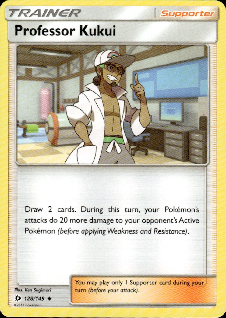 Professor Kukui 128/149 Uncommon SM Base Set Pokemon Lightly Played