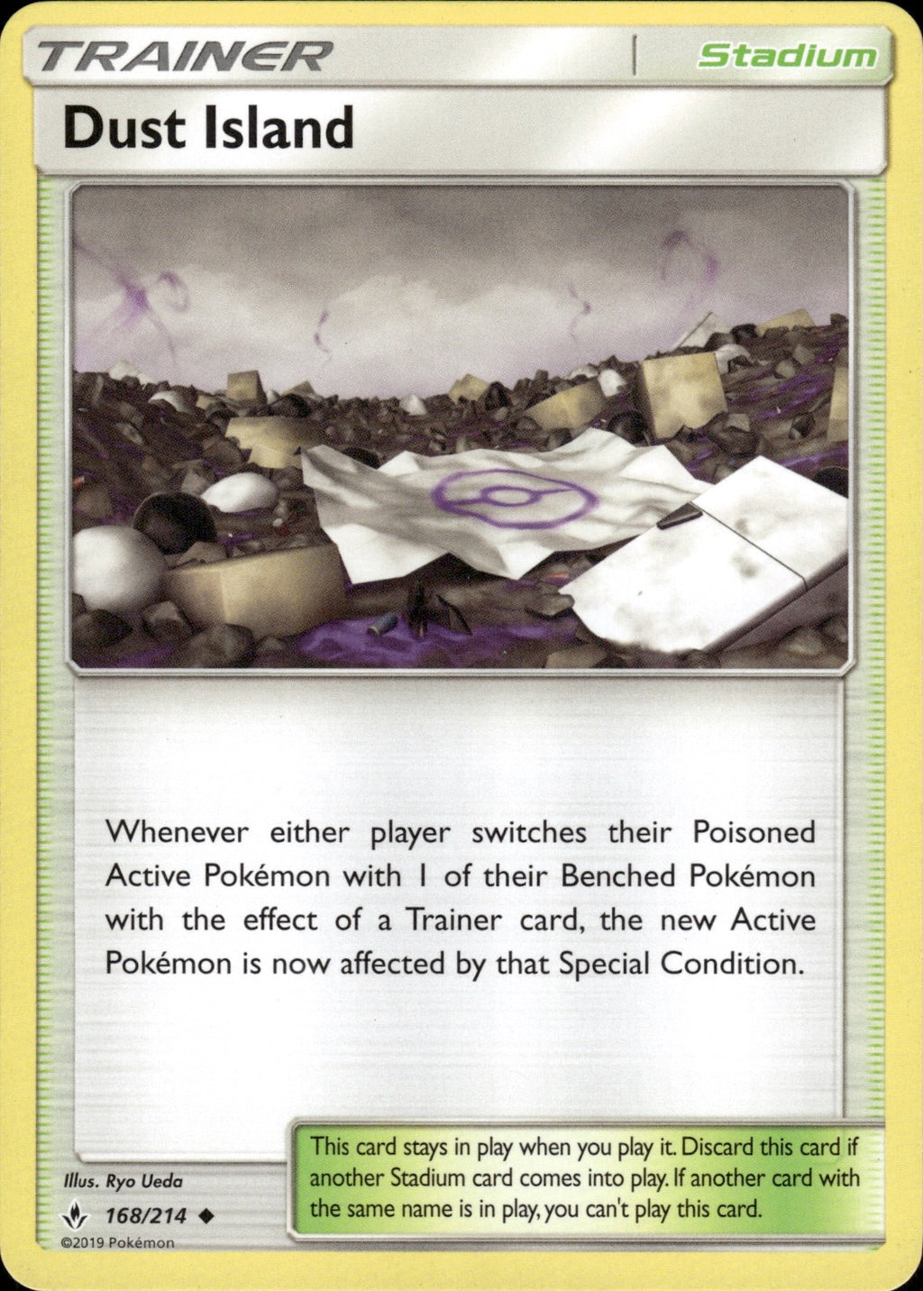 Dust Island 168/214 Uncommon Unbroken Bonds Pokemon Lightly Played