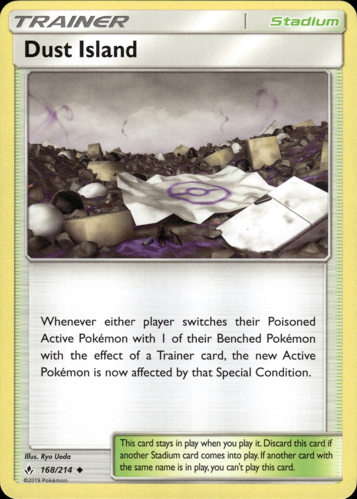 Dust Island 168/214 Uncommon Unbroken Bonds Pokemon Lightly Played