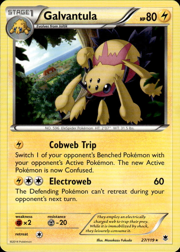 Galvantula 27/119 Rare Phantom Forces Pokemon Lightly Played