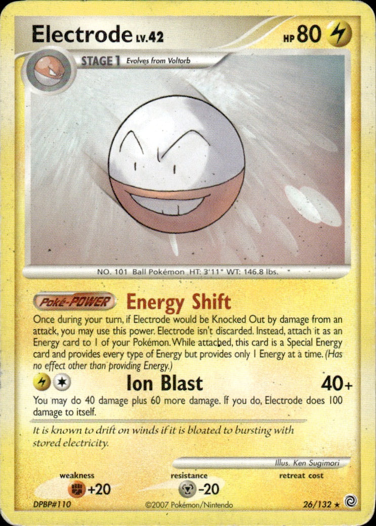 Electrode 26/132 Rare Secret Wonders Pokemon Lightly Played