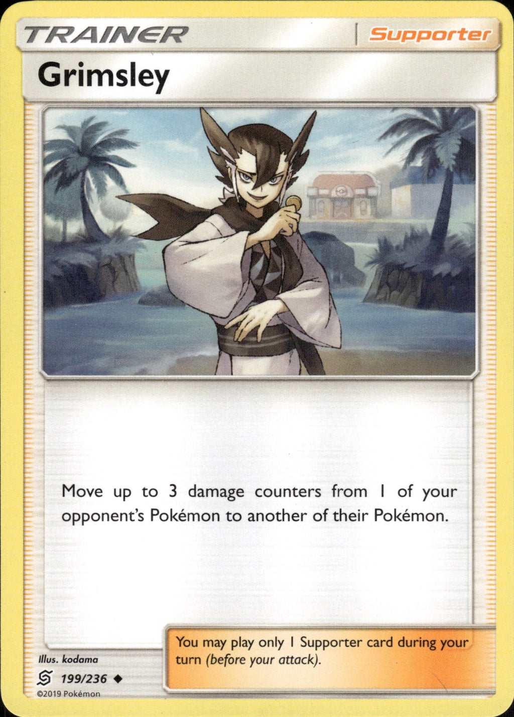 Grimsley 199/236 Uncommon Unified Minds Pokemon Lightly Played