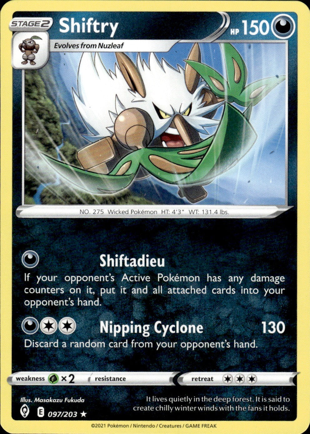 Shiftry 097/203 Rare Evolving Skies Pokemon Lightly Played