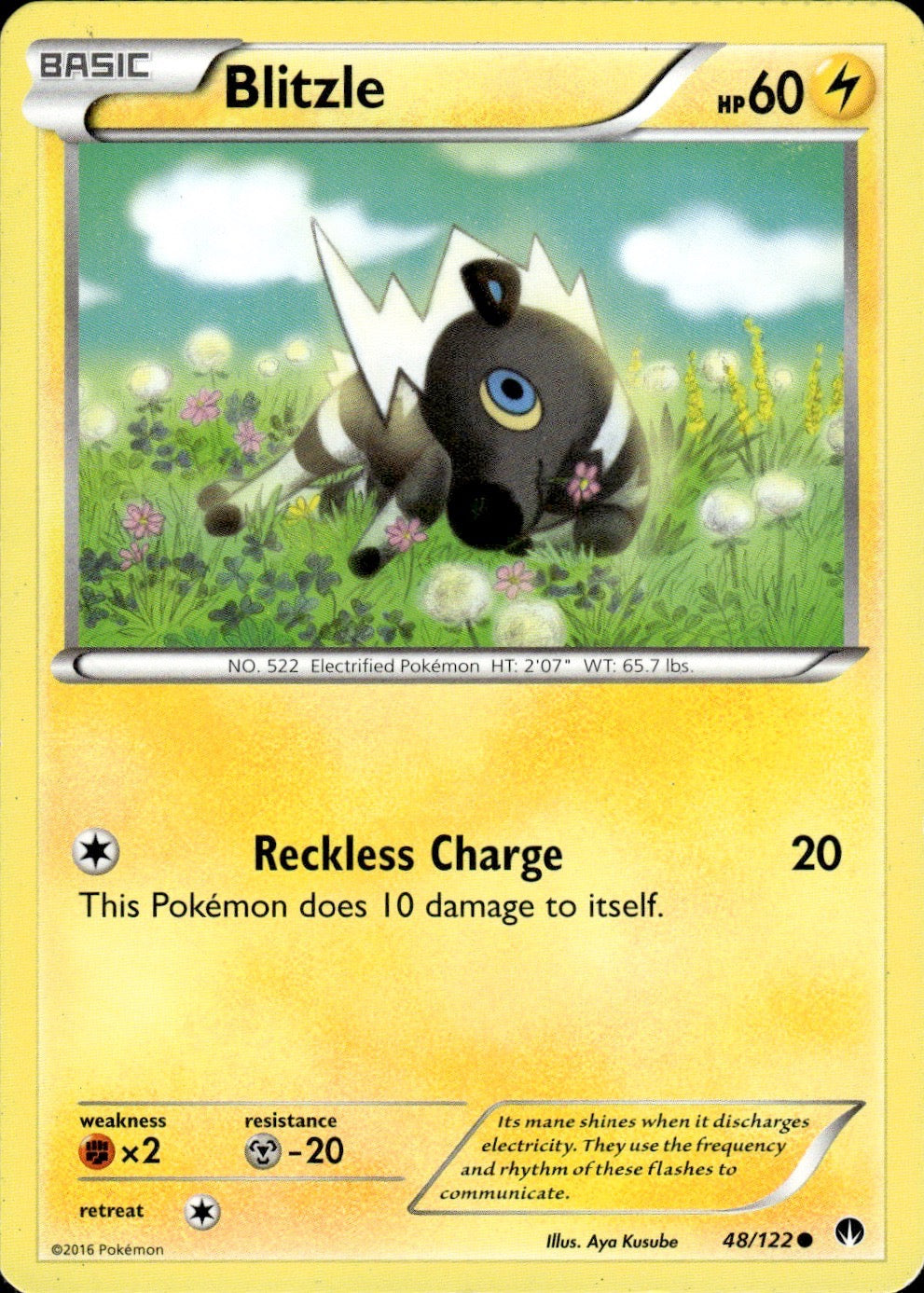 Blitzle 48/122 Common BREAKpoint Pokemon Lightly Played