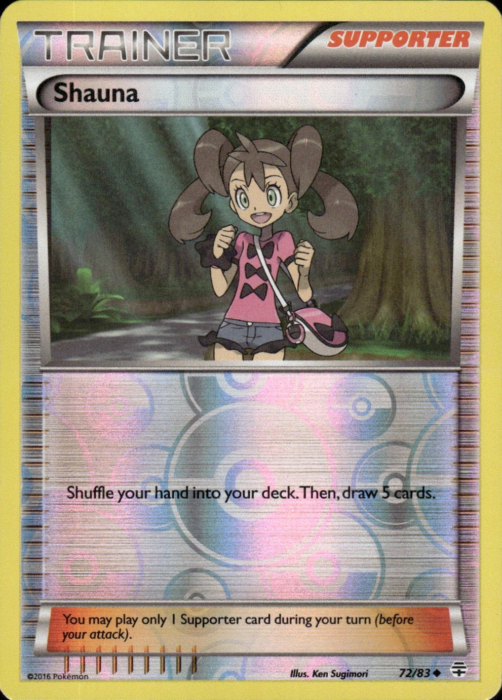 Shauna 72/83 Uncommon Generations Pokemon Reverse Holo Lightly Played