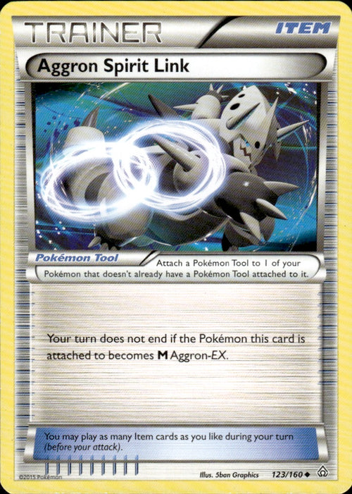 Aggron Spirit Link 123/160 Uncommon Primal Clash Pokemon Lightly Played