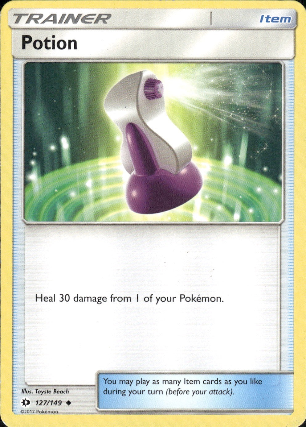 Potion 127/149 Uncommon SM Base Set Pokemon Lightly Played