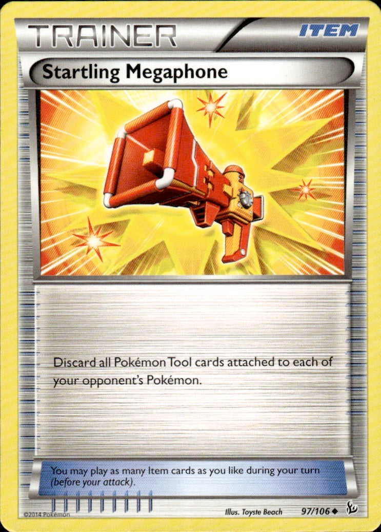 Startling Megaphone 97/106 Uncommon Flashfire Pokemon Lightly Played