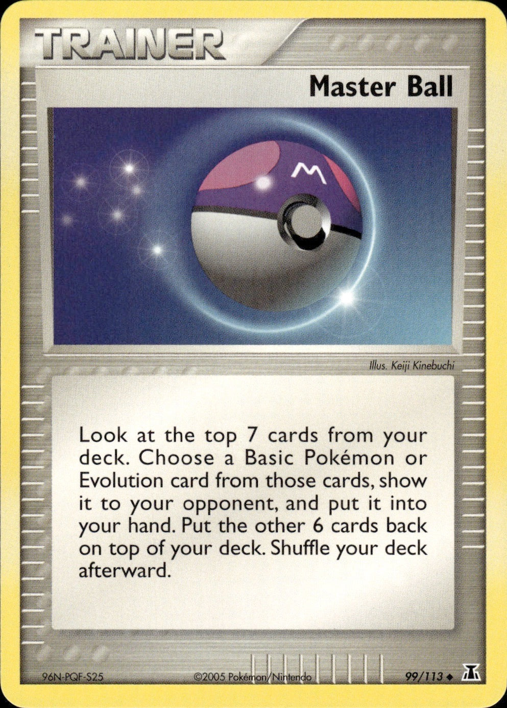 Master Ball 99/113 Uncommon Delta Species Pokemon Lightly Played