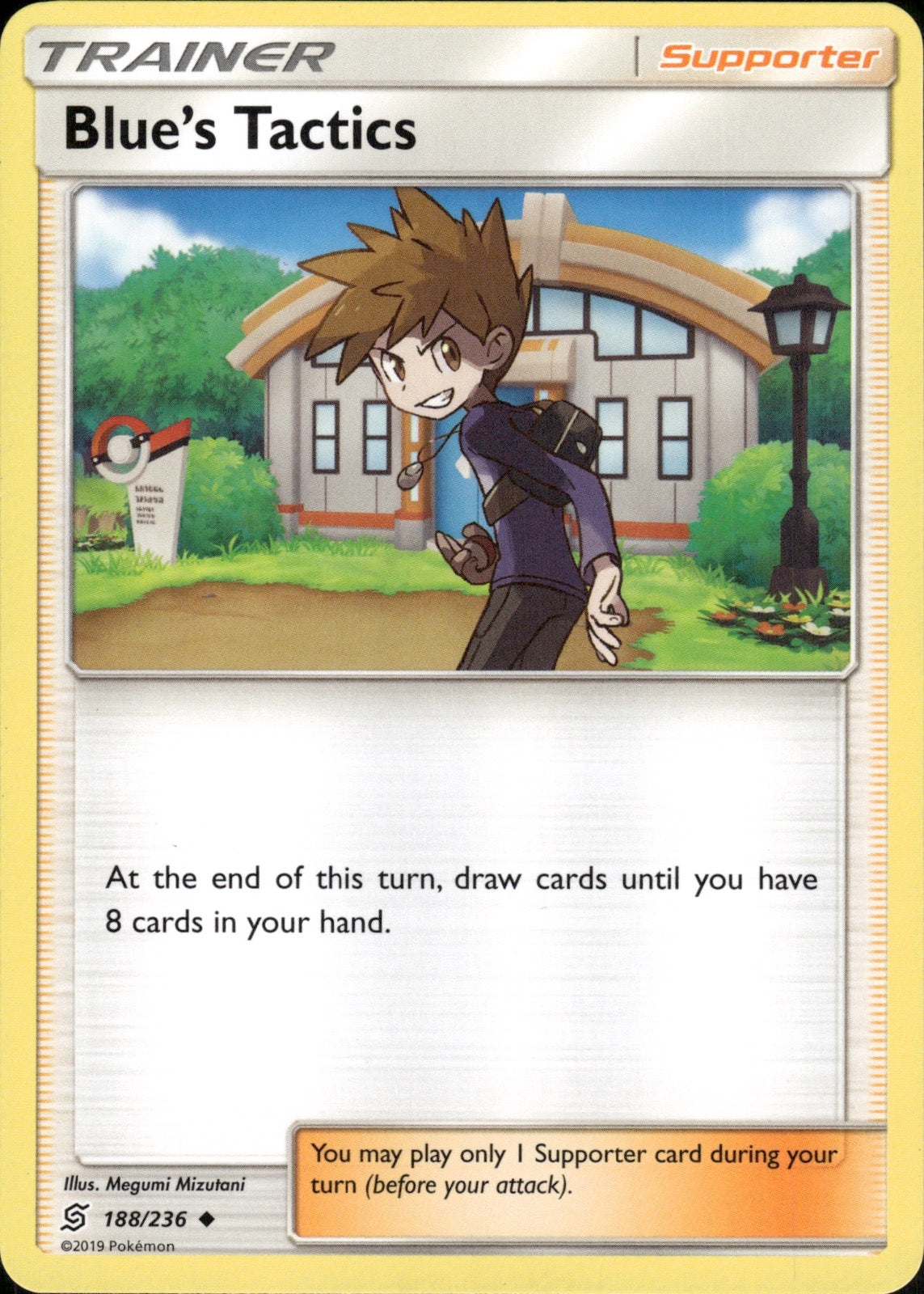 Blue's Tactics 188/236 Uncommon Unified Minds Pokemon Lightly Played
