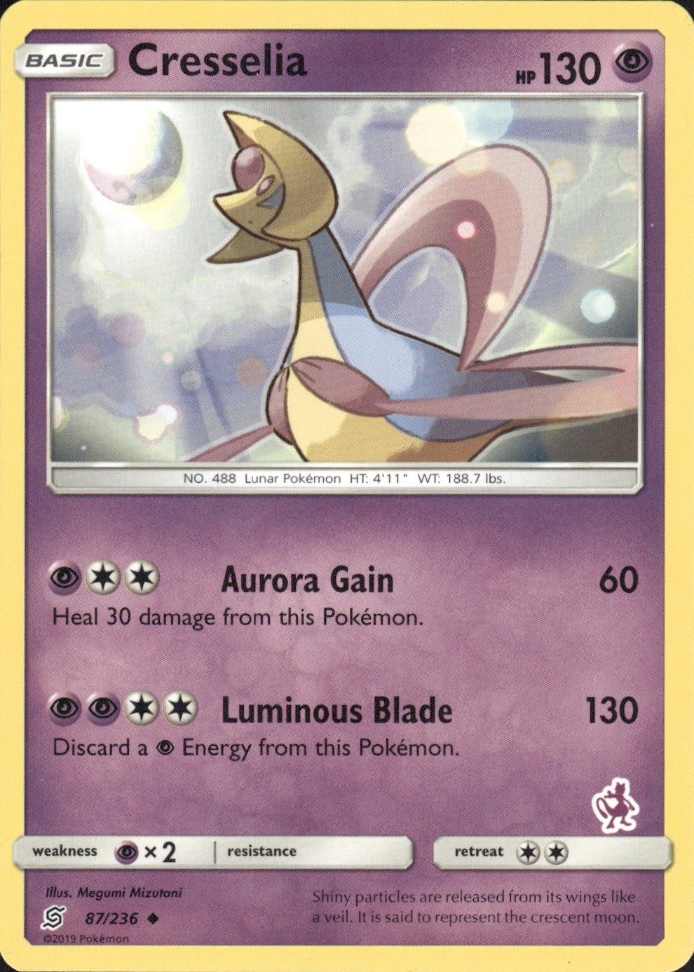 Cresselia - 87/236 (Mewtwo Stamped) 087/236 Promo Battle Academy Pokemon LP