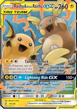 Raichu & Alolan Raichu GX UNM 54 Unified Minds