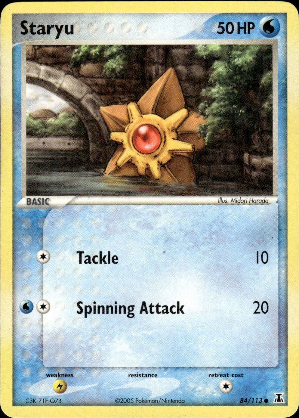 Staryu 84/113 Common Delta Species Pokemon Lightly Played