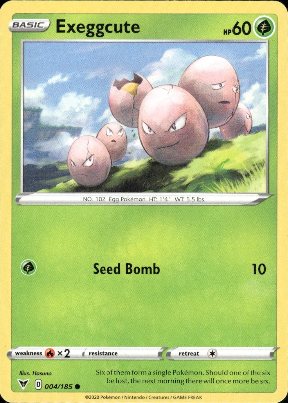 Exeggcute 004/185 Common Vivid Voltage Pokemon Lightly Played