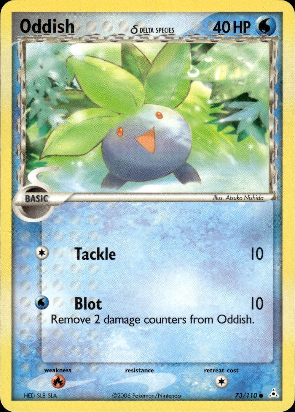 Oddish 73/110 Common Holon Phantoms Pokemon Lightly Played
