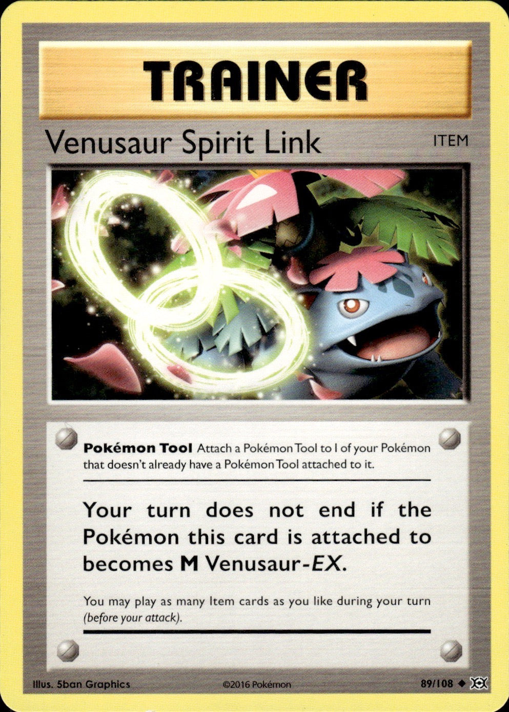 Venusaur Spirit Link 89/108 Uncommon Evolutions Pokemon Lightly Played