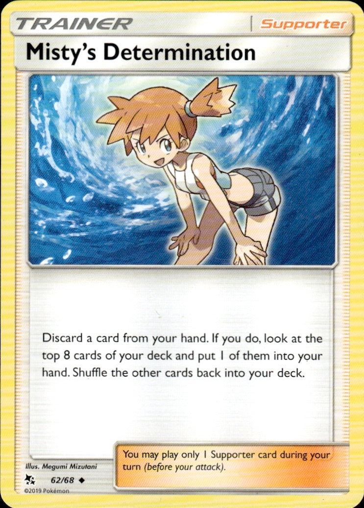 Misty's Determination 62/68 Uncommon Hidden Fates Pokemon Lightly Played