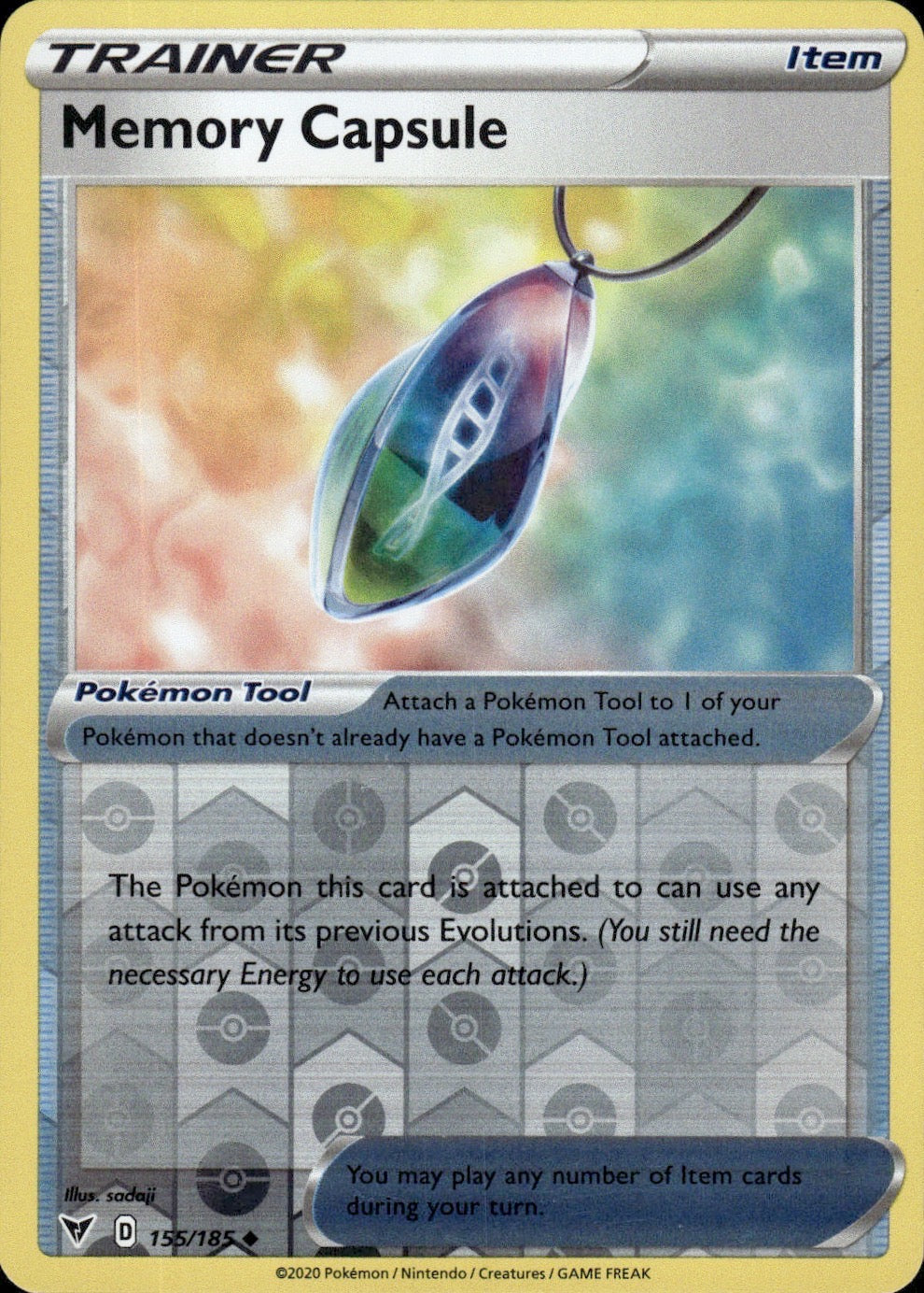 Memory Capsule 155/185 Uncommon Vivid Voltage Pokemon Reverse Holo LP