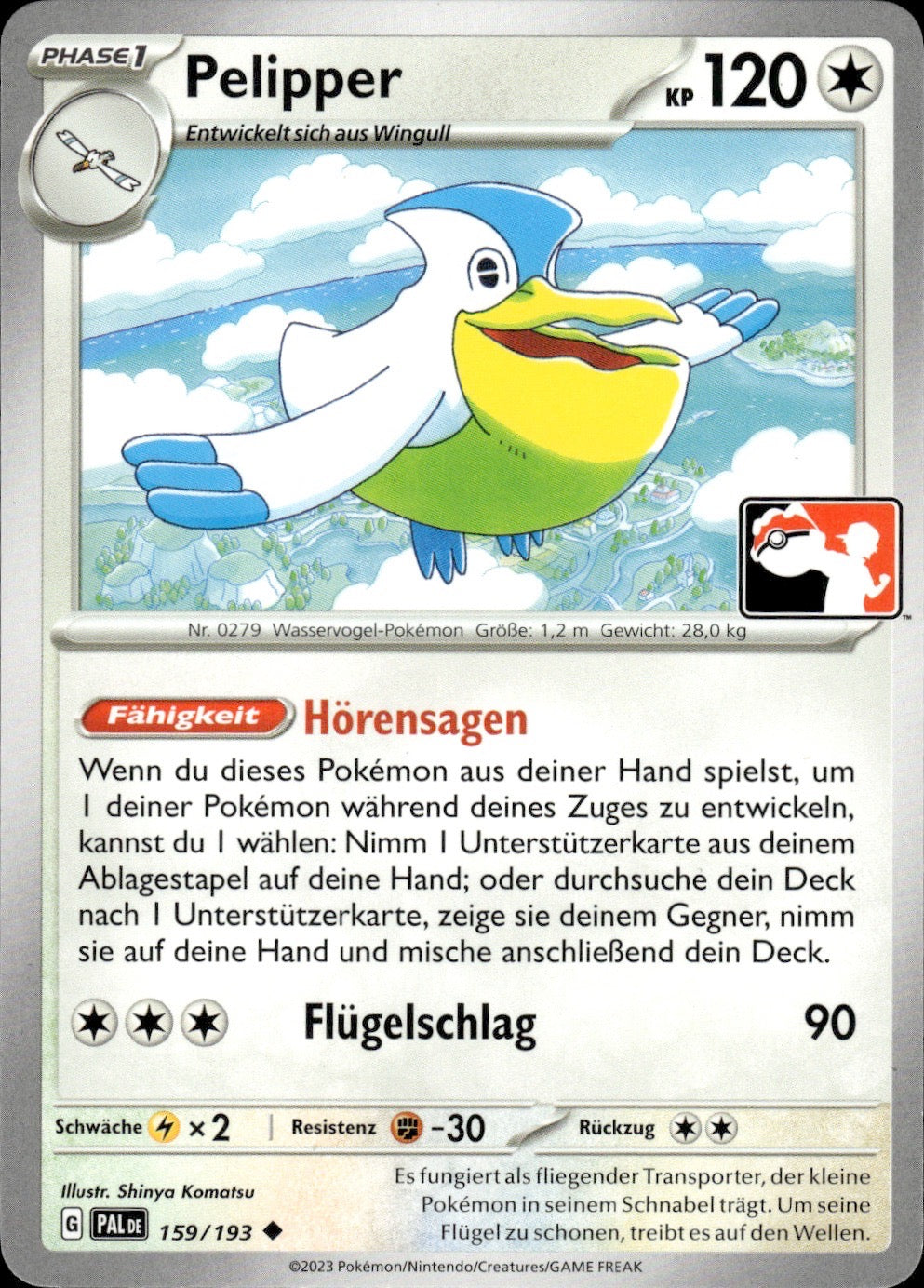 Pelipper 159/193 Uncommon Prize Pack Series Cards Pokemon Near Mint