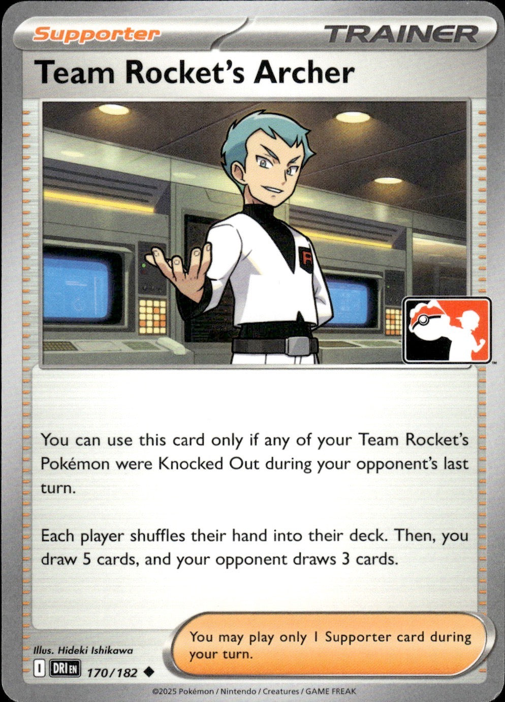 Team Rocket's Archer 170/182 Uncommon Prize Pack Series Cards Pokemon Near Mint