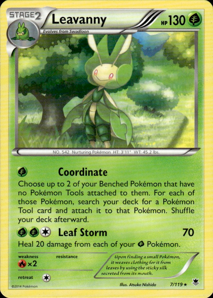 Leavanny 7/119 Rare Phantom Forces Pokemon Lightly Played