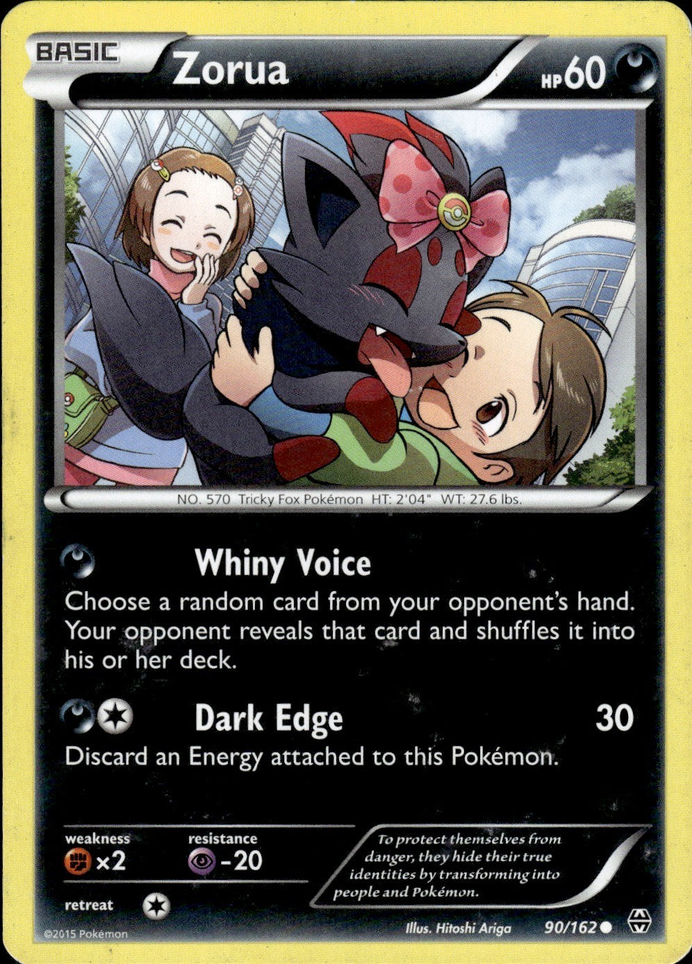 Zorua 90/162 Common BREAKthrough Pokemon Lightly Played
