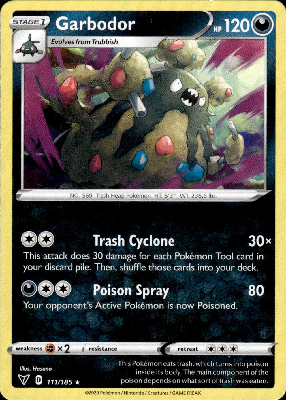 Garbodor 111/185 Rare Vivid Voltage Pokemon Lightly Played