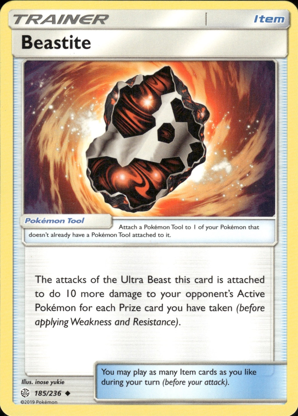 Beastite 185/236 Uncommon Cosmic Eclipse Pokemon Lightly Played
