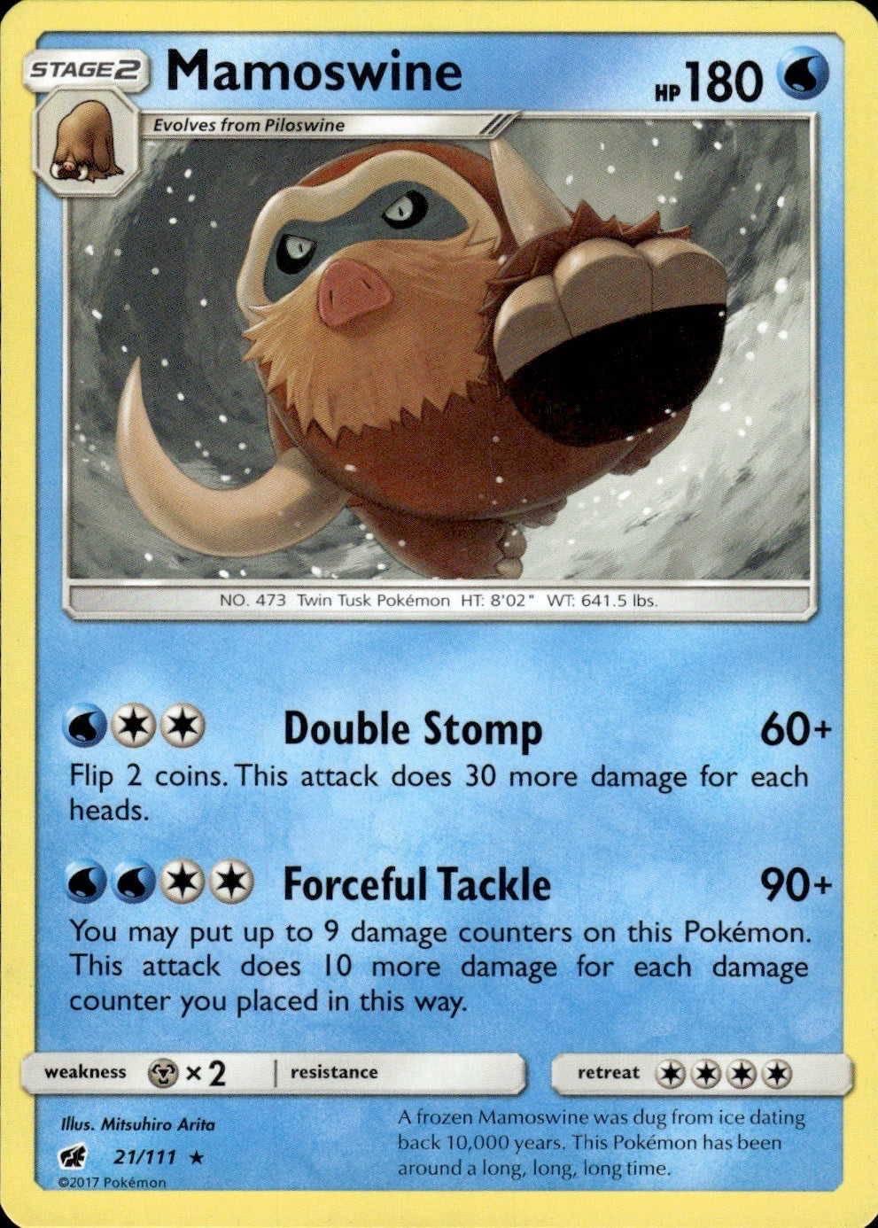 Mamoswine 21/111 Rare Crimson Invasion Pokemon Lightly Played