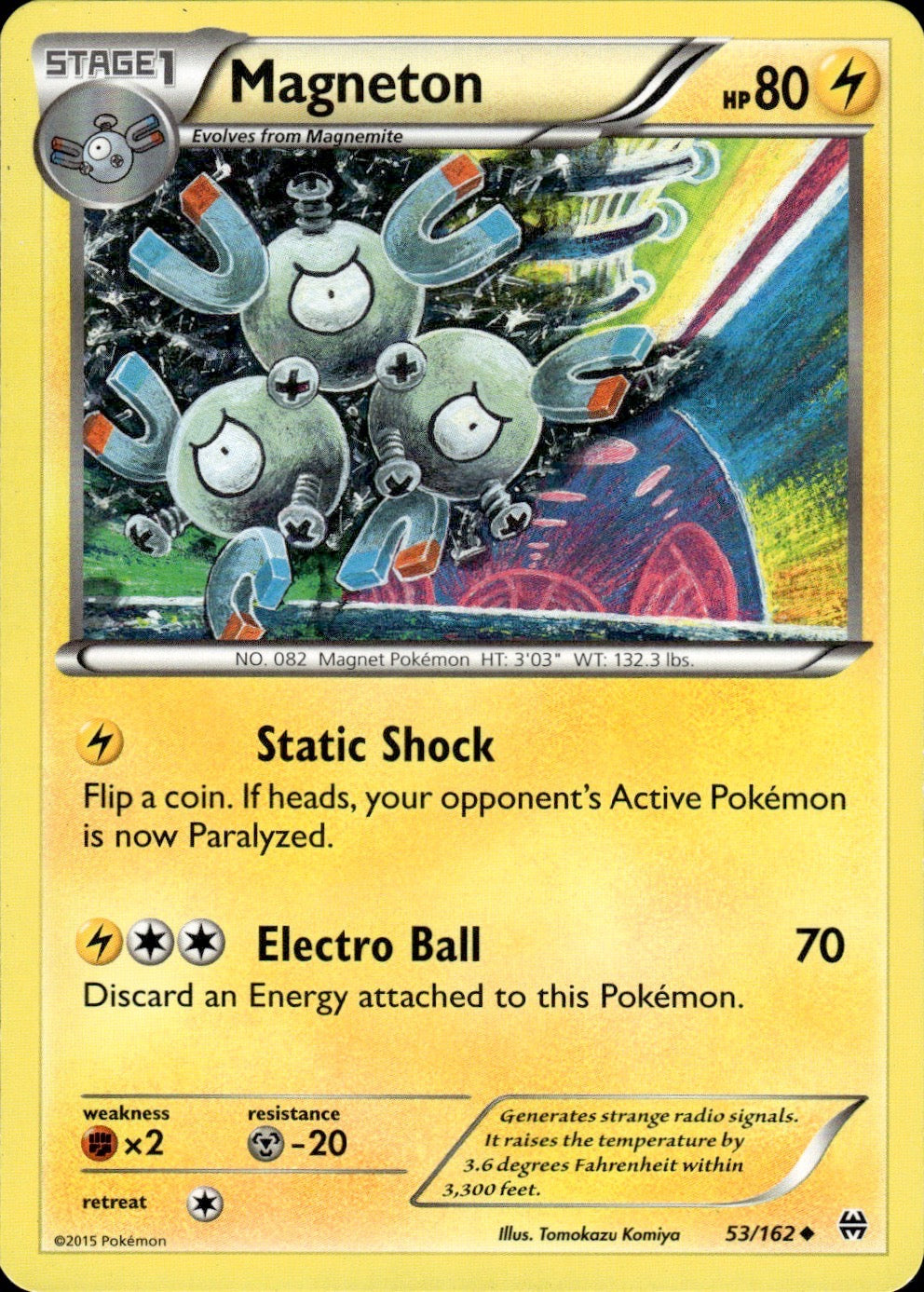 Magneton 53/162 Uncommon BREAKthrough Pokemon Lightly Played