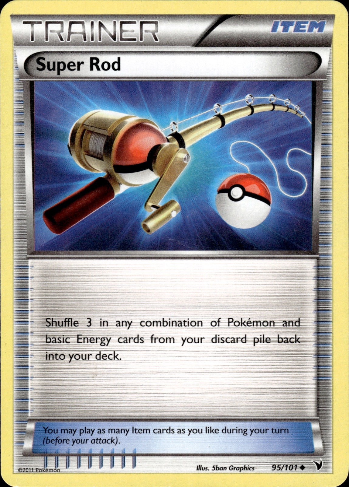 Super Rod 95/101 Uncommon Noble Victories Pokemon Lightly Played