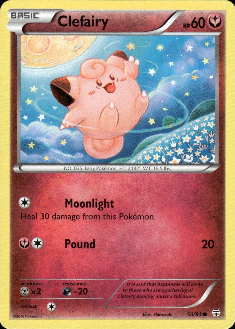 Clefairy 50/83 Common Generations Pokemon Lightly Played