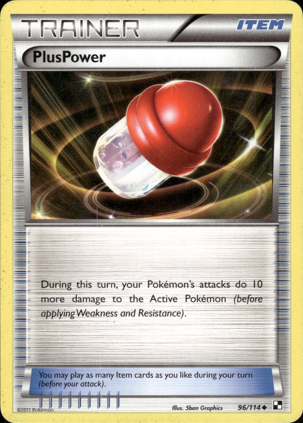 PlusPower 96/114 Uncommon Black & White Pokemon Lightly Played