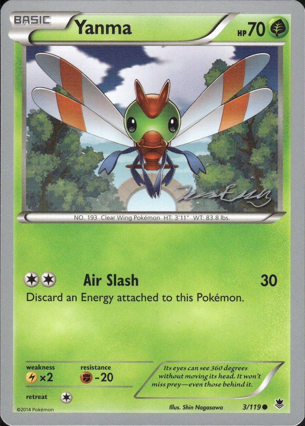 Yanma (Jesper Eriksen) 3/119 Common World Championship Decks Pokemon LP