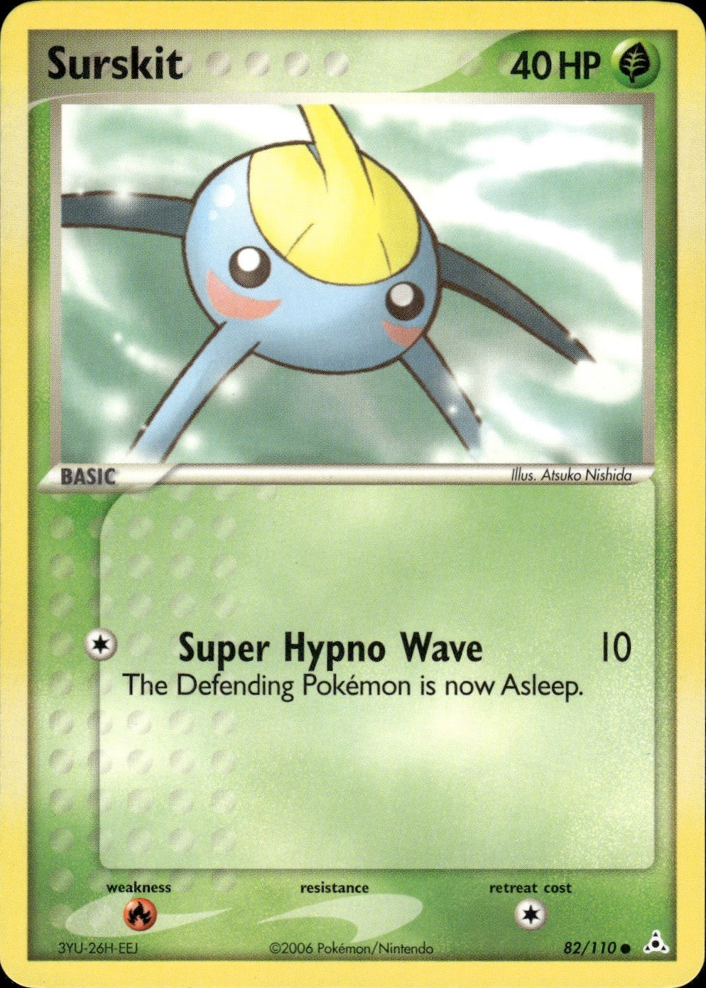 Surskit 82/110 Common Holon Phantoms Pokemon Lightly Played