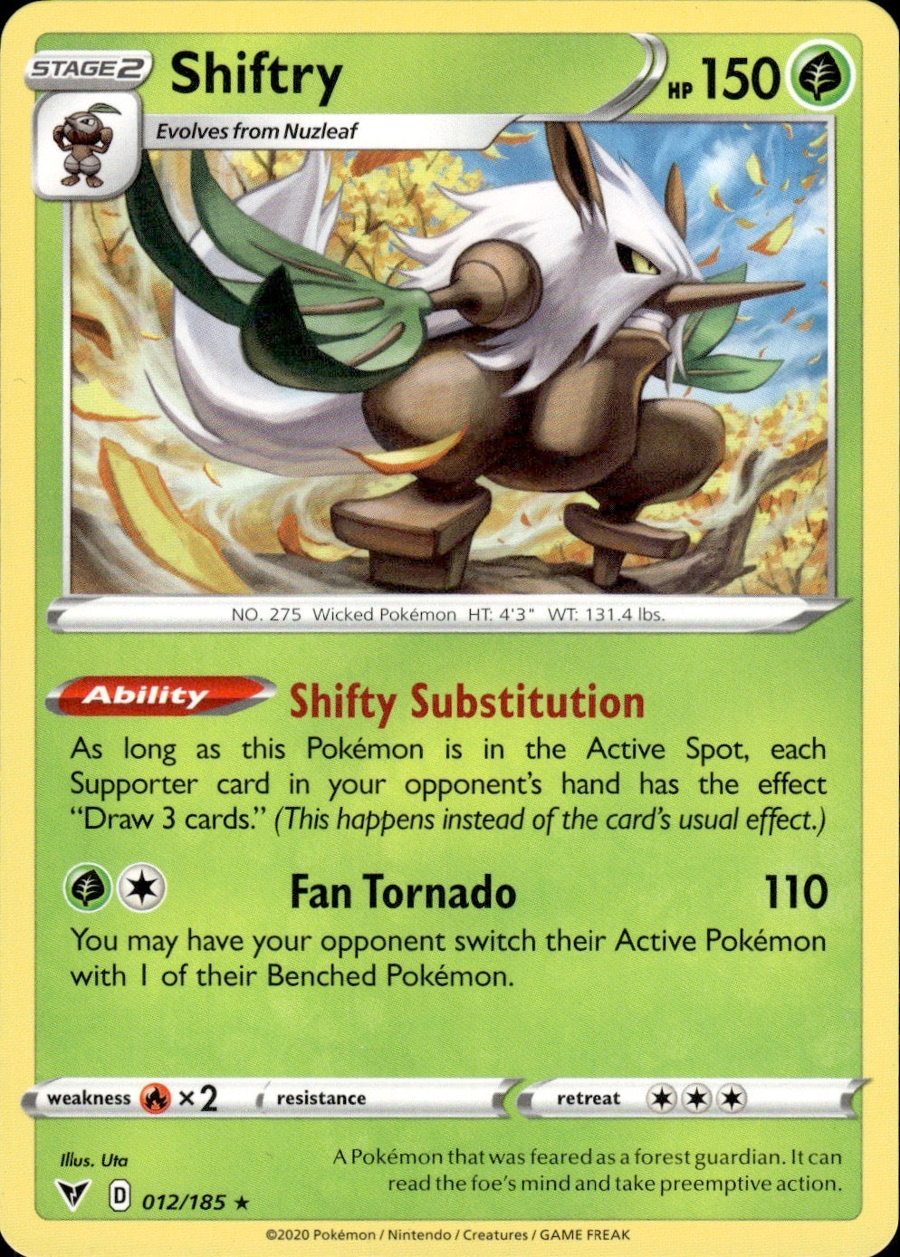 Shiftry 012/185 Rare Vivid Voltage Pokemon Lightly Played