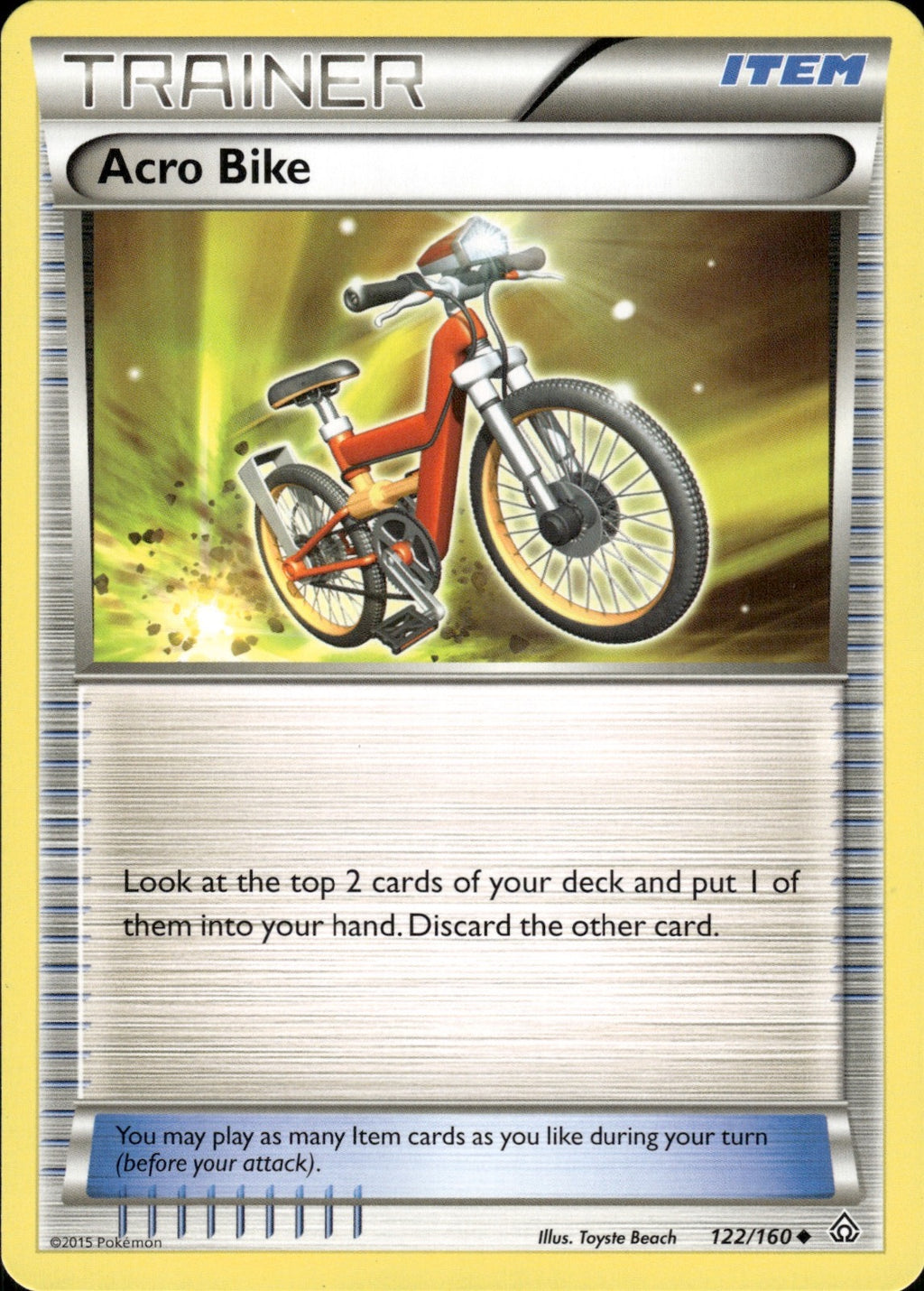 Acro Bike 122/160 Uncommon Primal Clash Pokemon Lightly Played