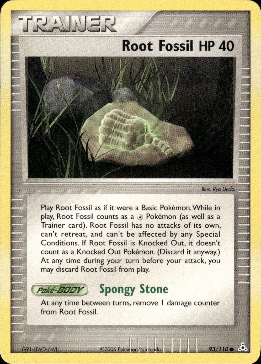 Root Fossil 93/110 Common Holon Phantoms Pokemon Lightly Played