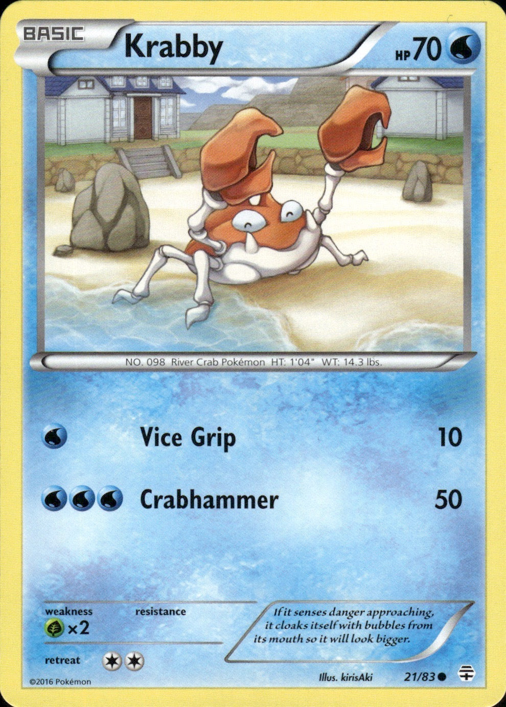 Krabby 21/83 Common Generations Pokemon Lightly Played