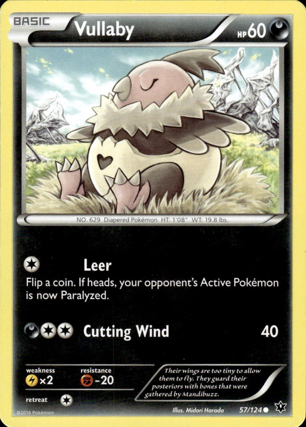 Vullaby 57/124 Common Fates Collide Pokemon Lightly Played