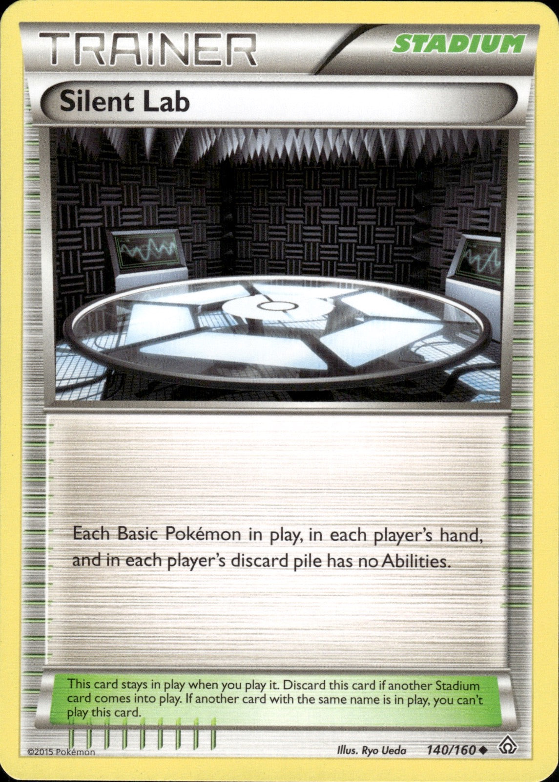 Silent Lab 140/160 Uncommon Primal Clash Pokemon Lightly Played