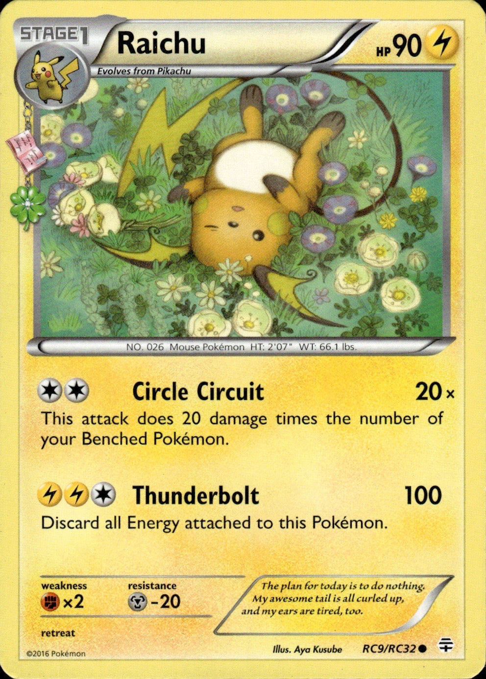 Raichu RC9/RC32 Common Generations Pokemon Lightly Played