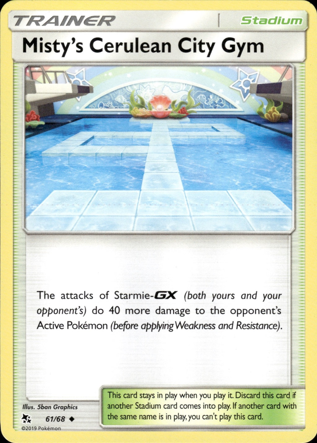 Misty's Cerulean City Gym 61/68 Uncommon Hidden Fates Pokemon Lightly Played