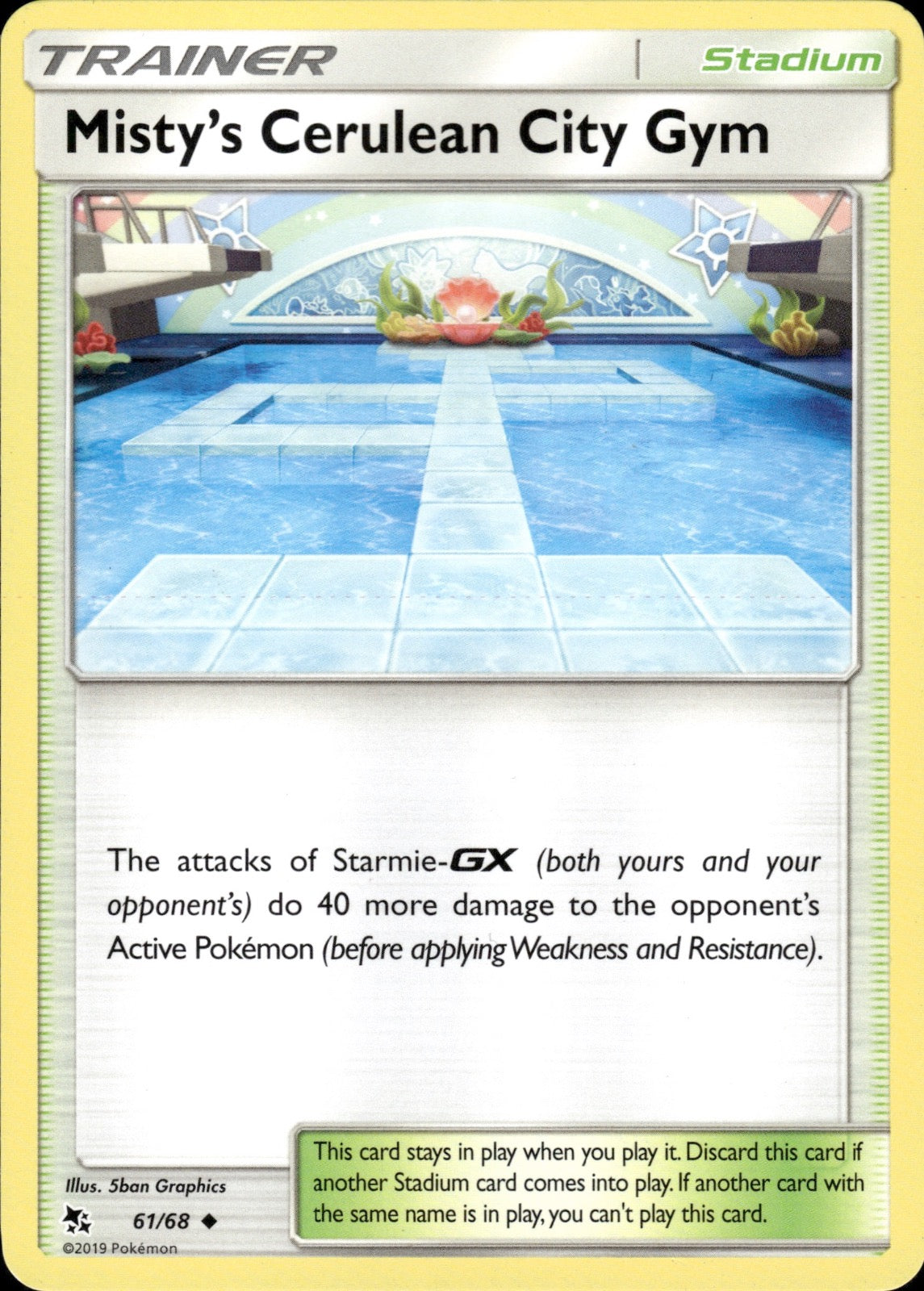 Misty's Cerulean City Gym 61/68 Uncommon Hidden Fates Pokemon Lightly Played
