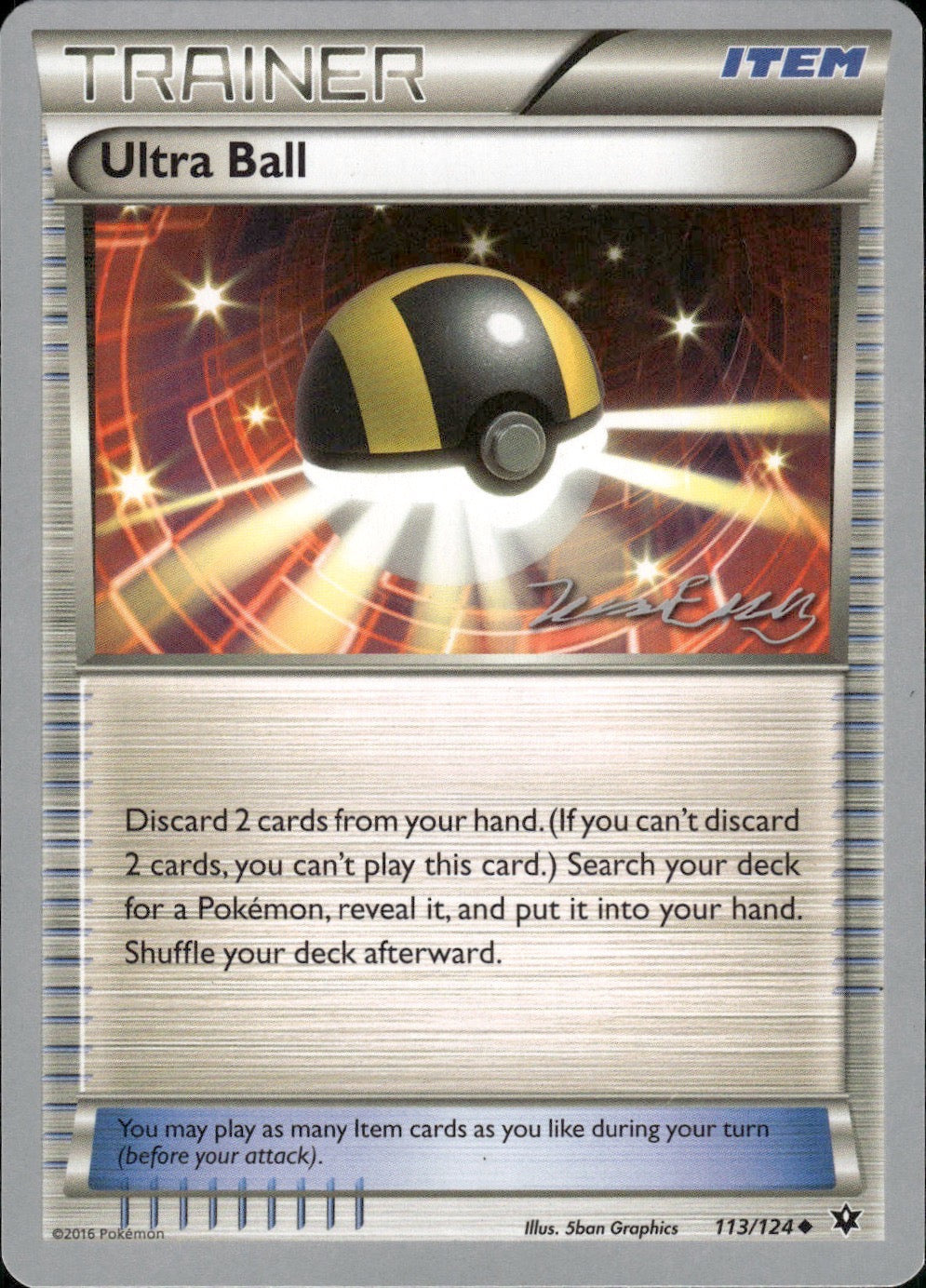 Ultra Ball (Jesper Eriksen) 113/124 Uncommon World Championship Decks Pokemon LP