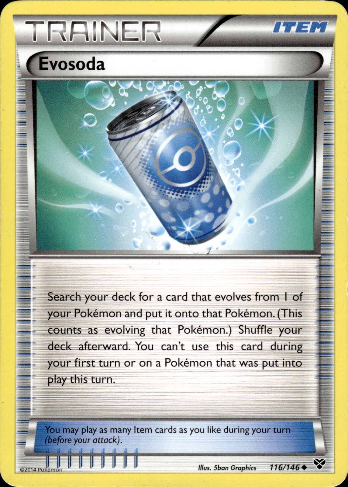 Evosoda 116/146 Uncommon XY Base Set Pokemon Lightly Played